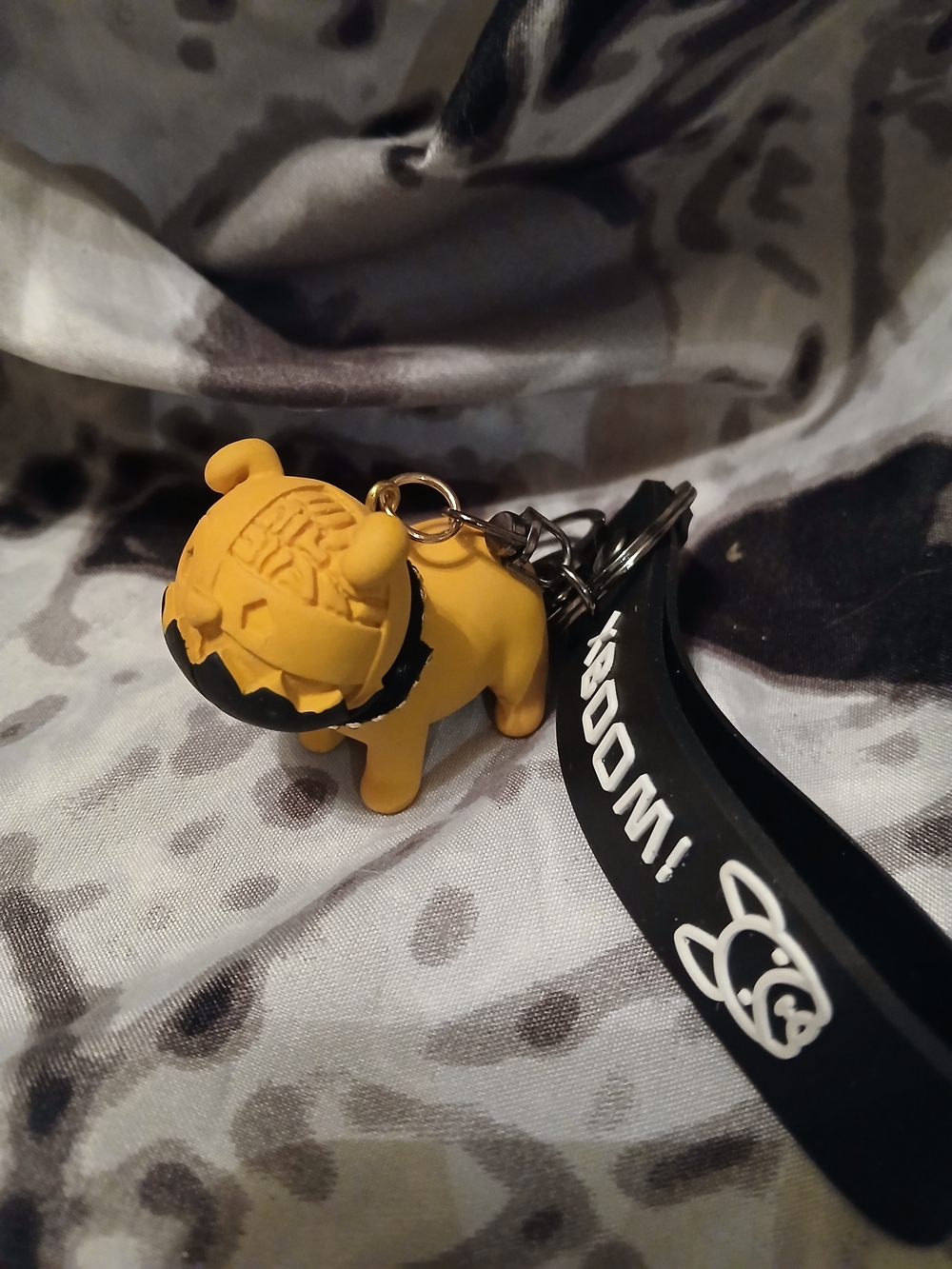 Boom Yellow Bulldog Keychain